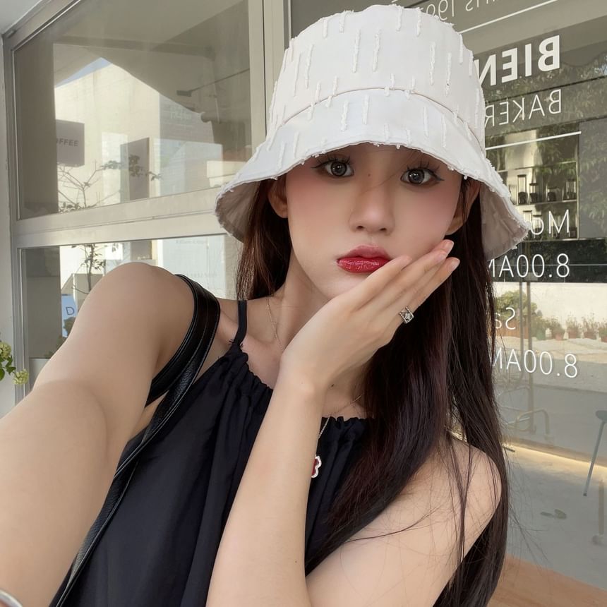 Hat Bucket Jacquard Plain