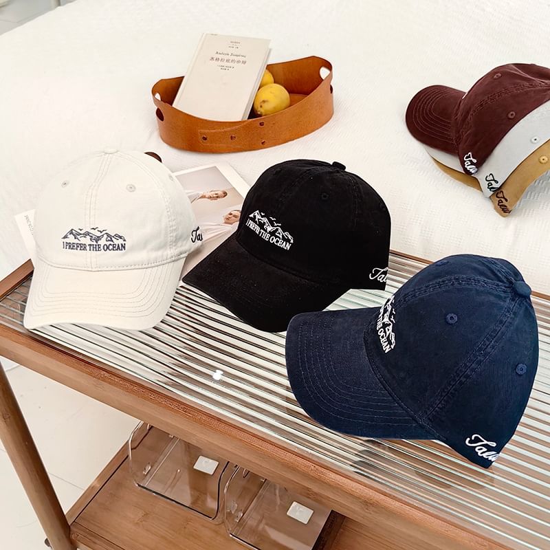 Embroidered Cap Baseball Lettering