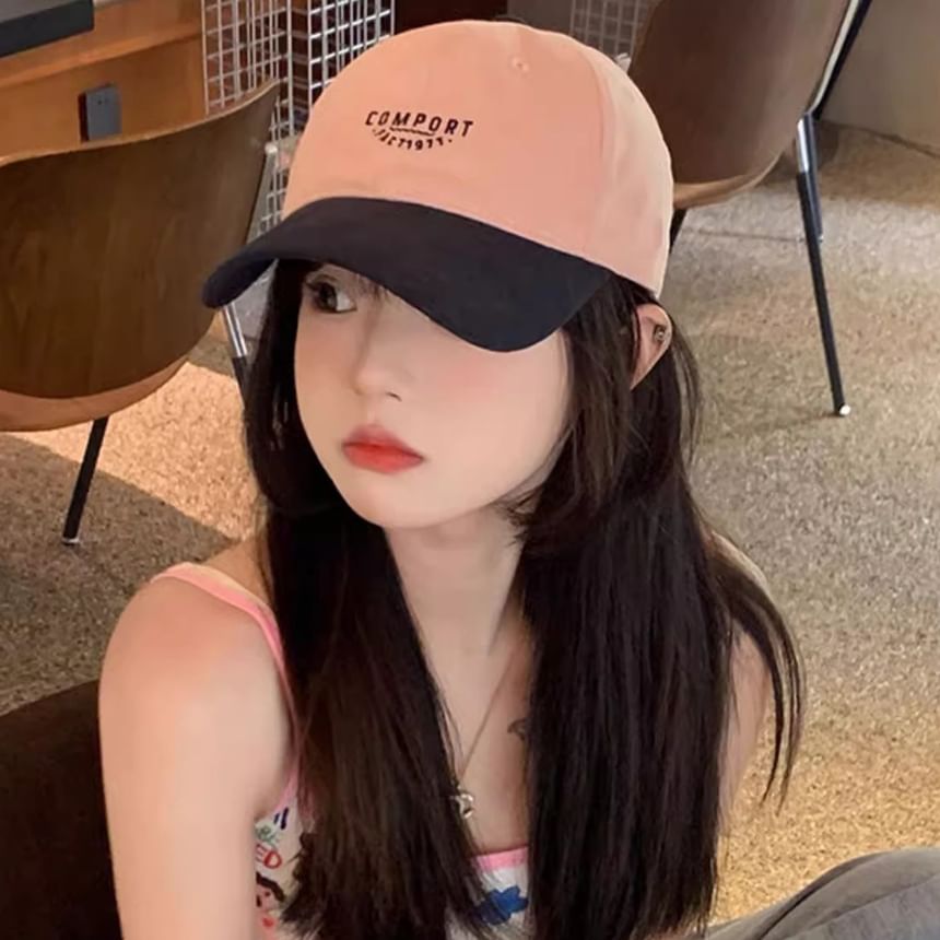 Embroidered Two Cap Lettering Tone Baseball