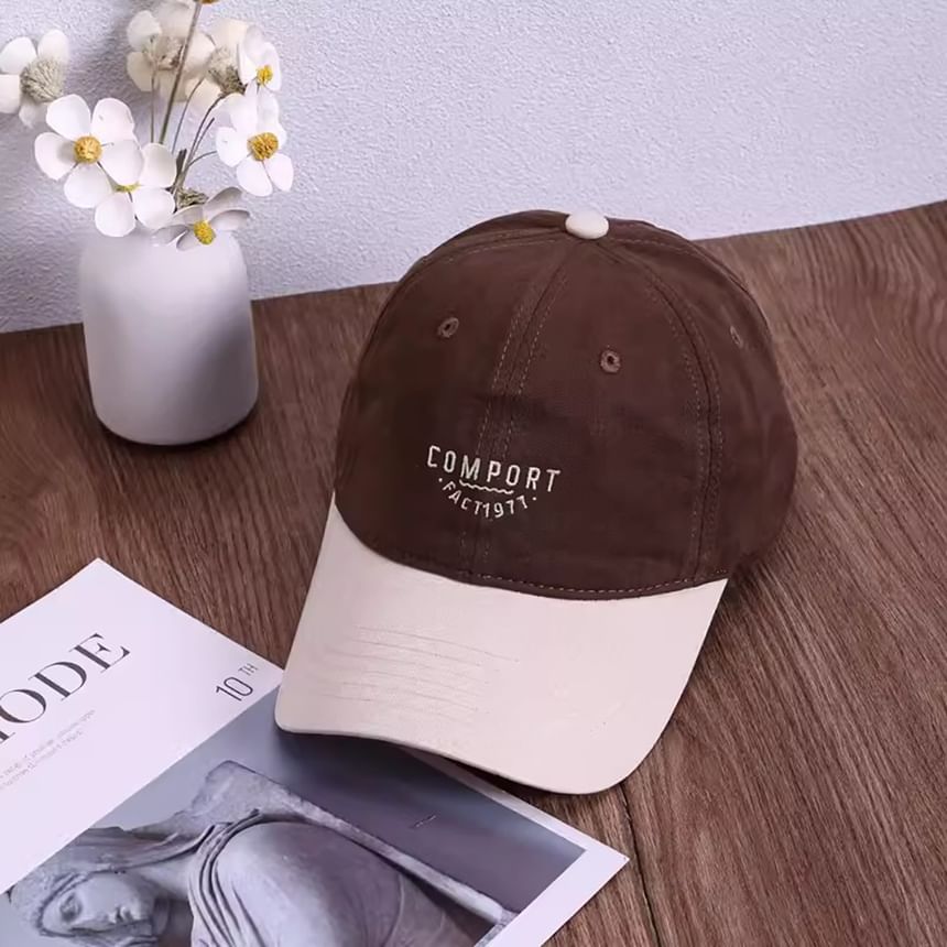 Embroidered Two Cap Lettering Tone Baseball