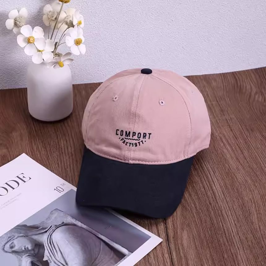 Embroidered Two Cap Lettering Tone Baseball