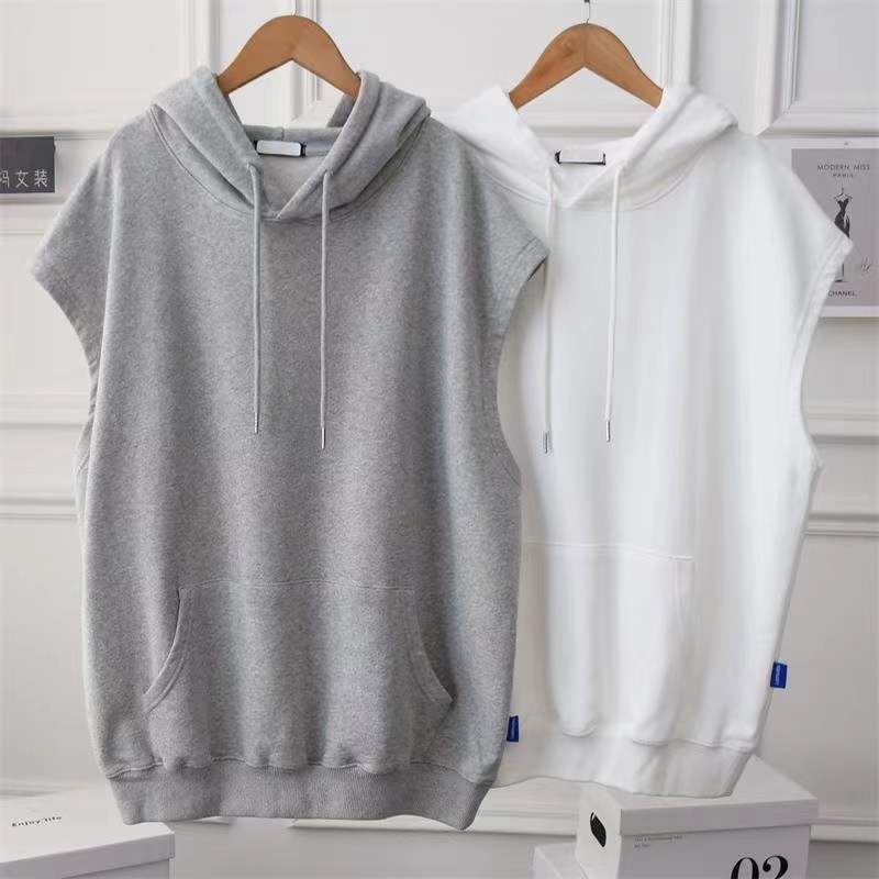 Sleeveless Hoodie Plain