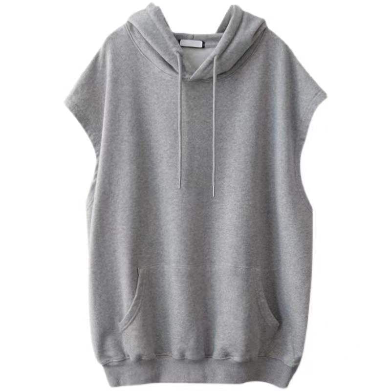Sleeveless Hoodie Plain