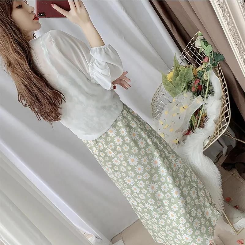 Midi Dress Spaghetti Print V-Neck Strap Floral Shift