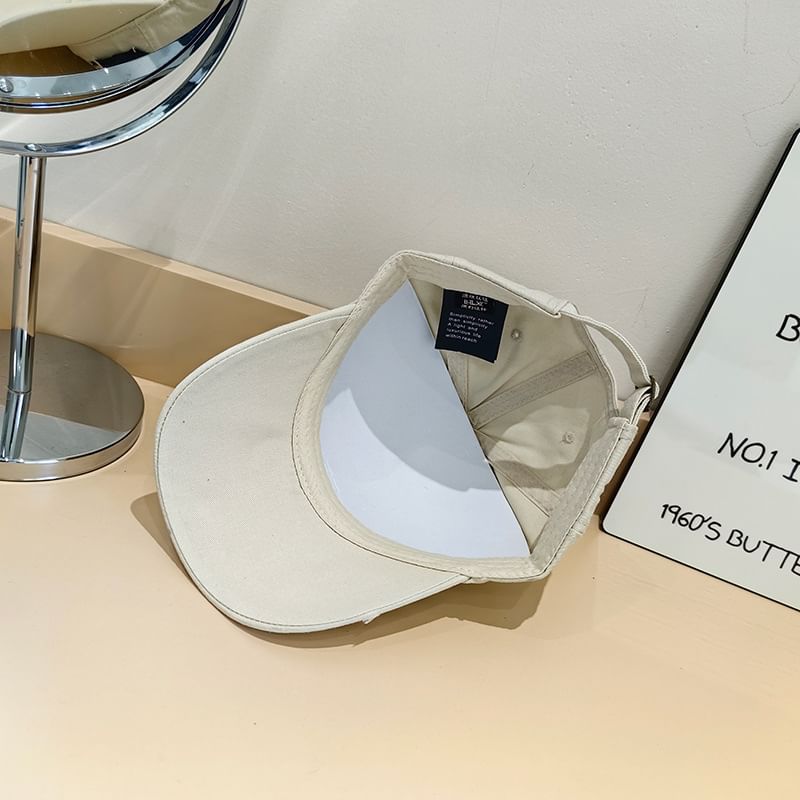 Distressed Baseball Lettering Cap Applique