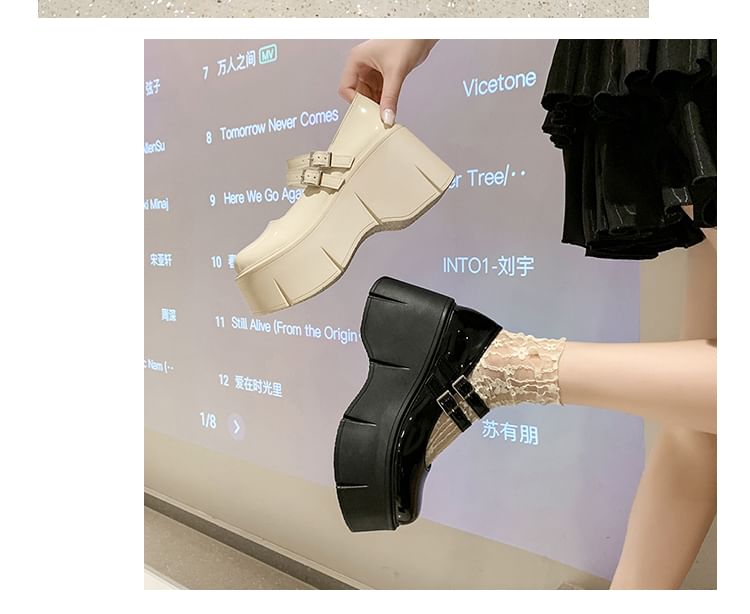 Mary Jane Plain Platform Shoes