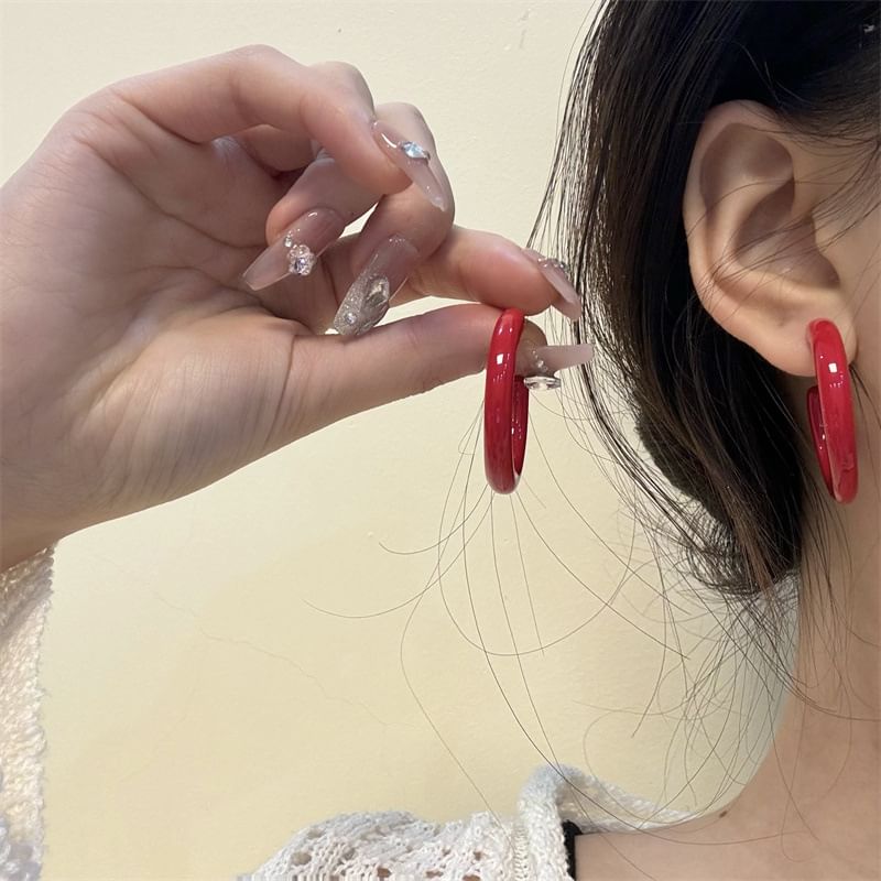 Earring Designs) Open Hoop Alloy (Various