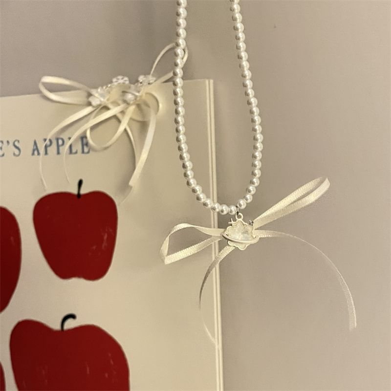 Earring Choker Snowflake Drop Ribbon /