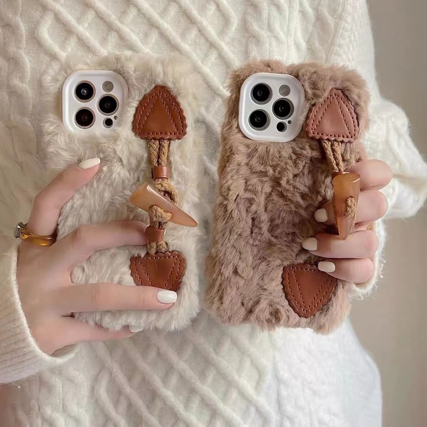 Phone Chenille Toggle Case Button