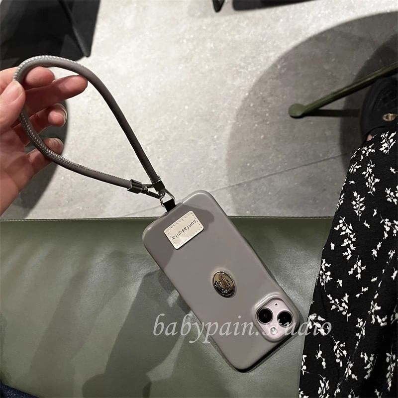 Metal Leather Faux Plate Phone Case