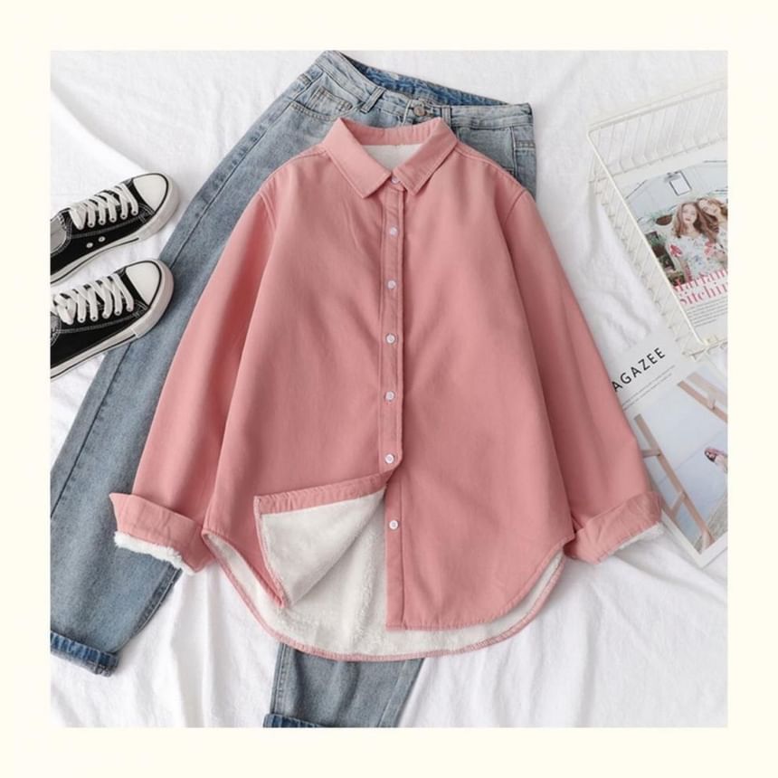 Collared Shacket Plain