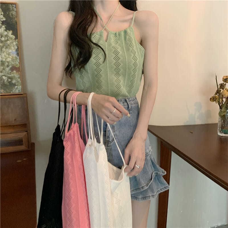 Plain Knit Top Camisole