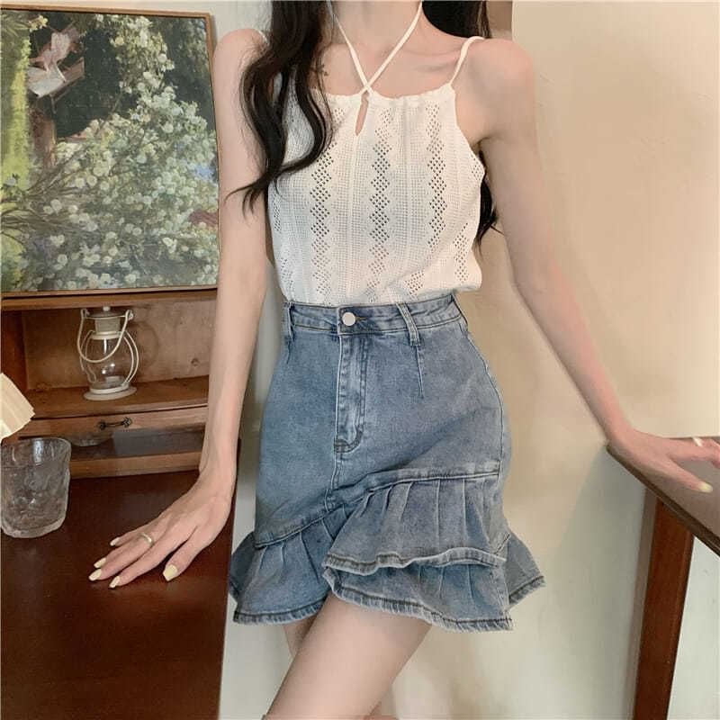 Plain Knit Top Camisole