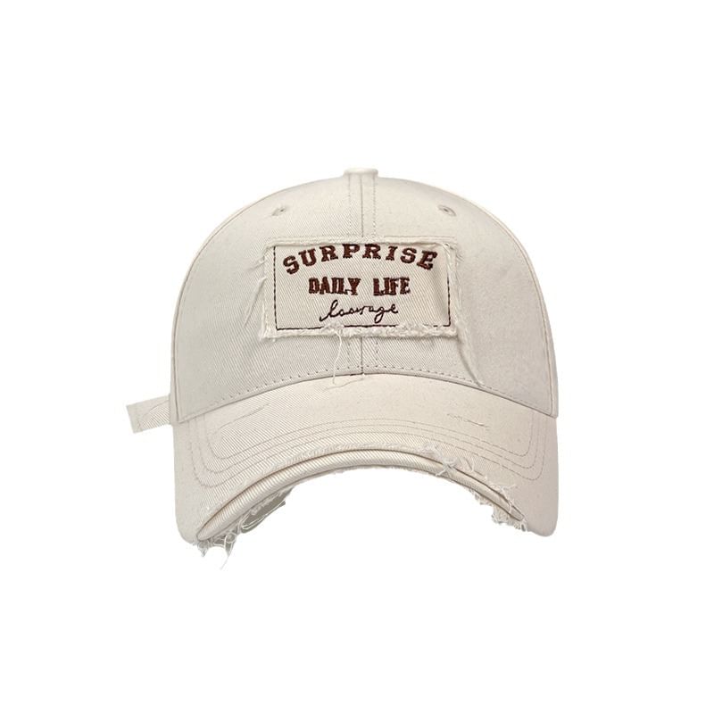 Distressed Applique Cap Baseball Lettering