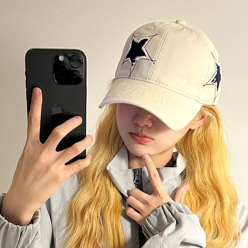 Embroidered Star Baseball Cap