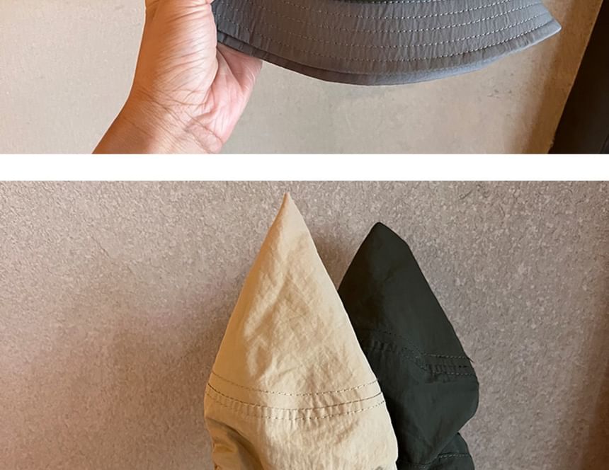 Bucket Drawstring Plain Hat