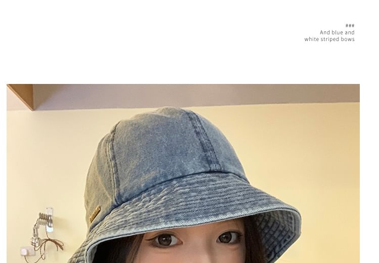 Washed Bucket Hat Denim