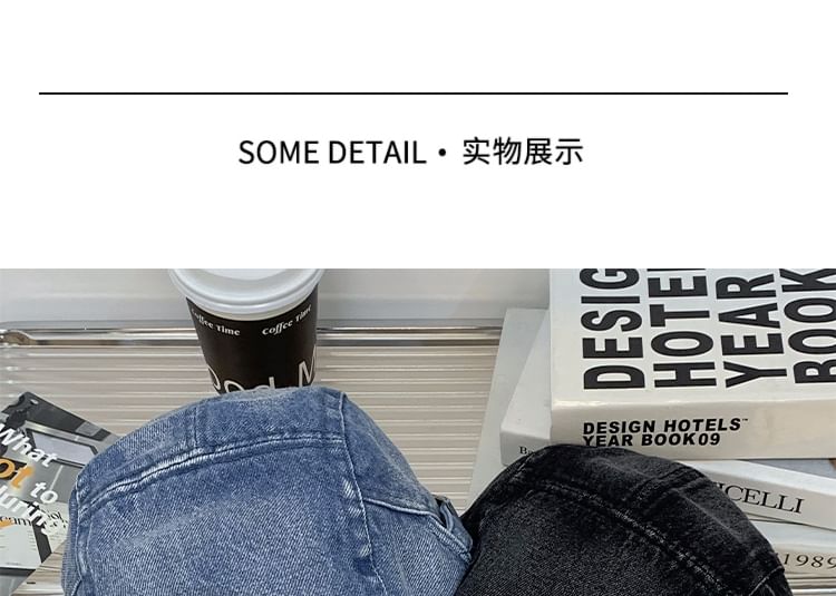 Washed Flat Cap Denim