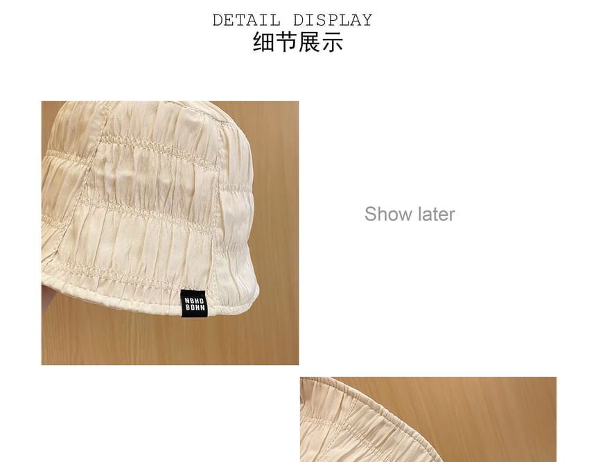 Hat Plain Ruched Cloche