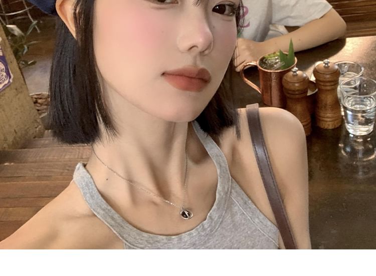 Beret Accent Denim Washed Button