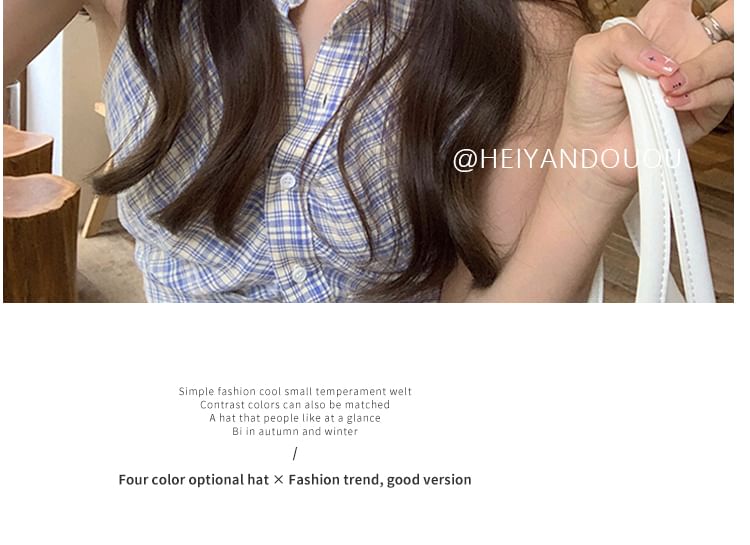 Cap Washed Denim Newsboy