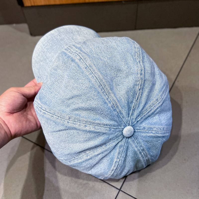 Denim Cap Newsboy Washed