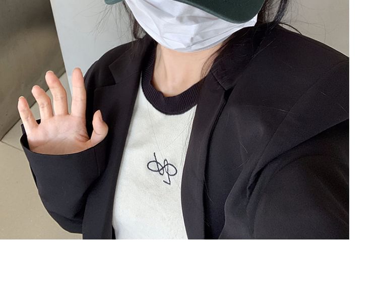 Tone Cap Two Lettering Embroidered Baseball