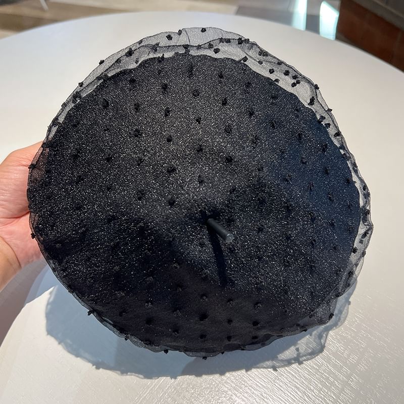 Jacquard Beret Mesh