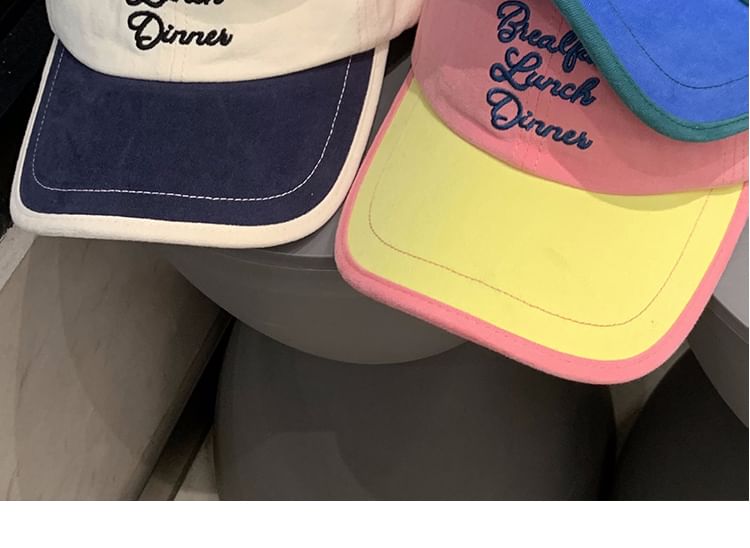 Cap Tone Lettering Two Embroidered Baseball