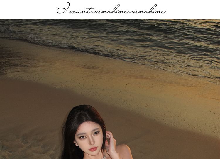 Maxi Mermaid Dress Plain Spaghetti Strap