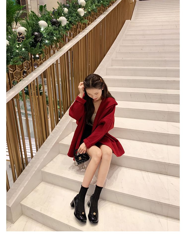 Heel Platform Chunky Pumps Floral