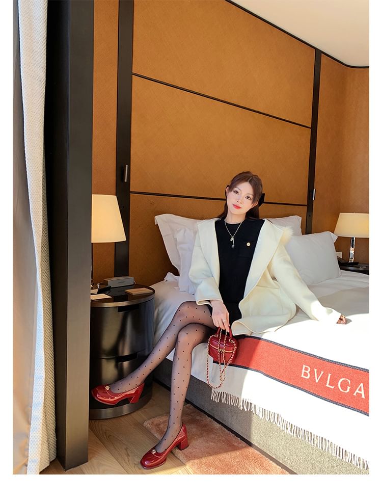 Heel Platform Chunky Pumps Floral