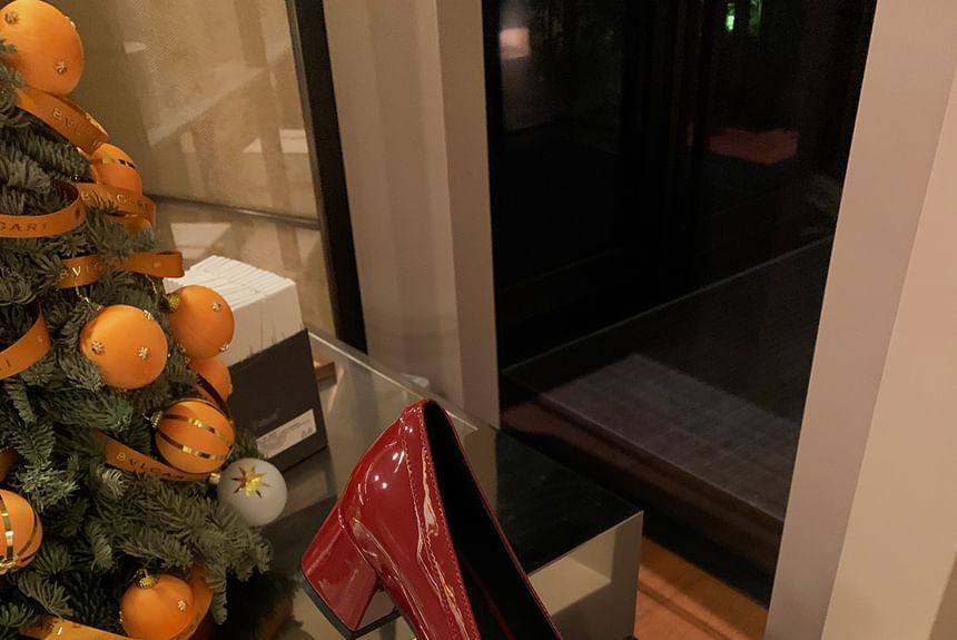 Heel Platform Chunky Pumps Floral