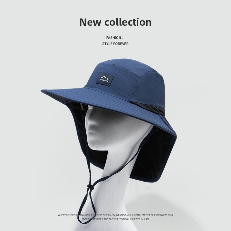 Boonie Protection Neck with Applique Sun Flap Hat