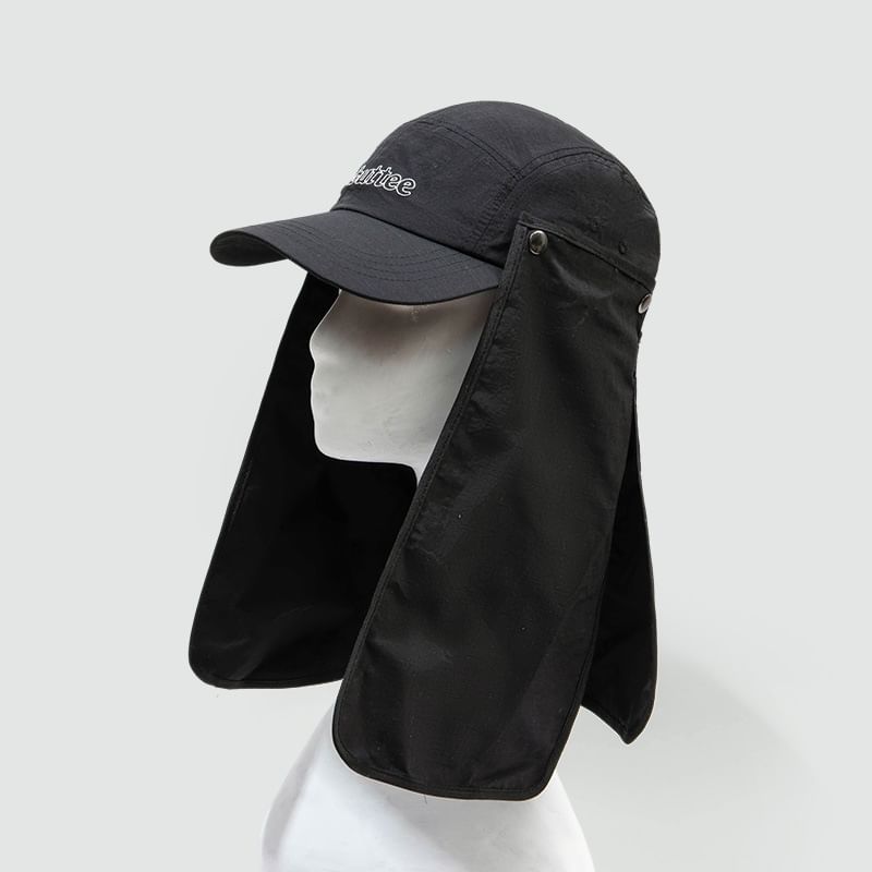 Flap Lettering Protection Sun Embroidered Neck with Cap Baseball