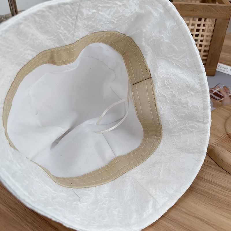 Hat Plain Shirred Bucket