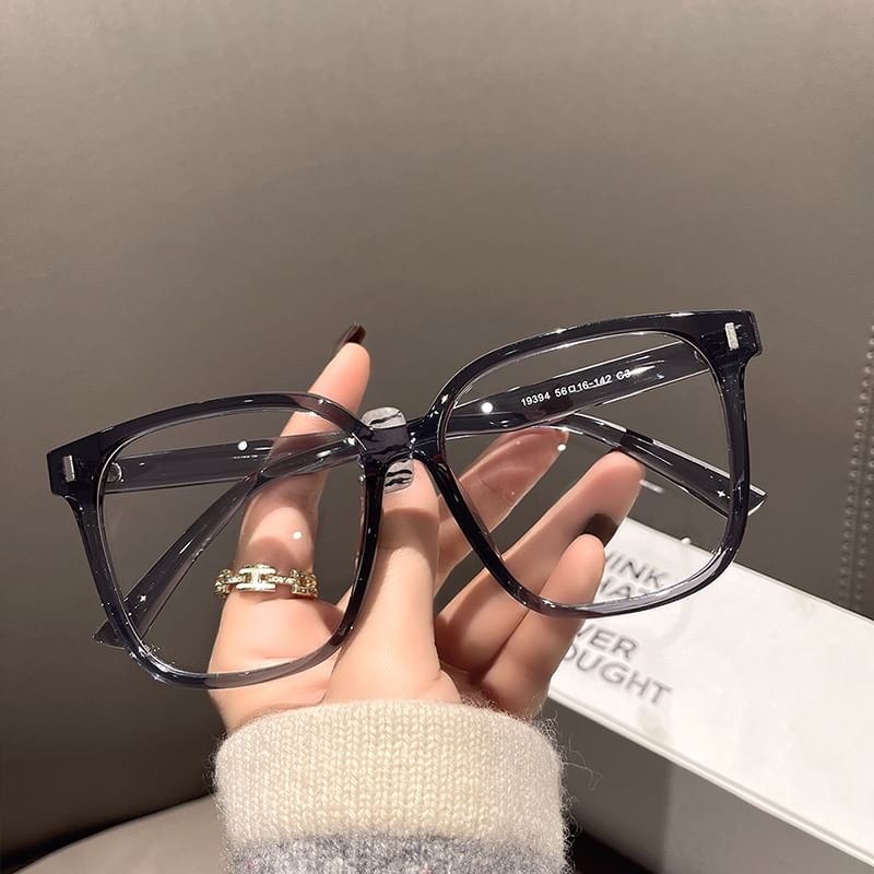 Glasses Light Blue Frame Blocking Square