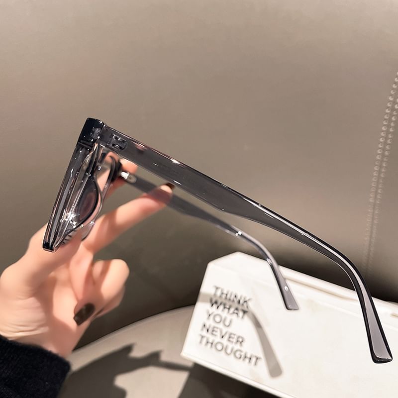 Glasses Light Blue Frame Blocking Square