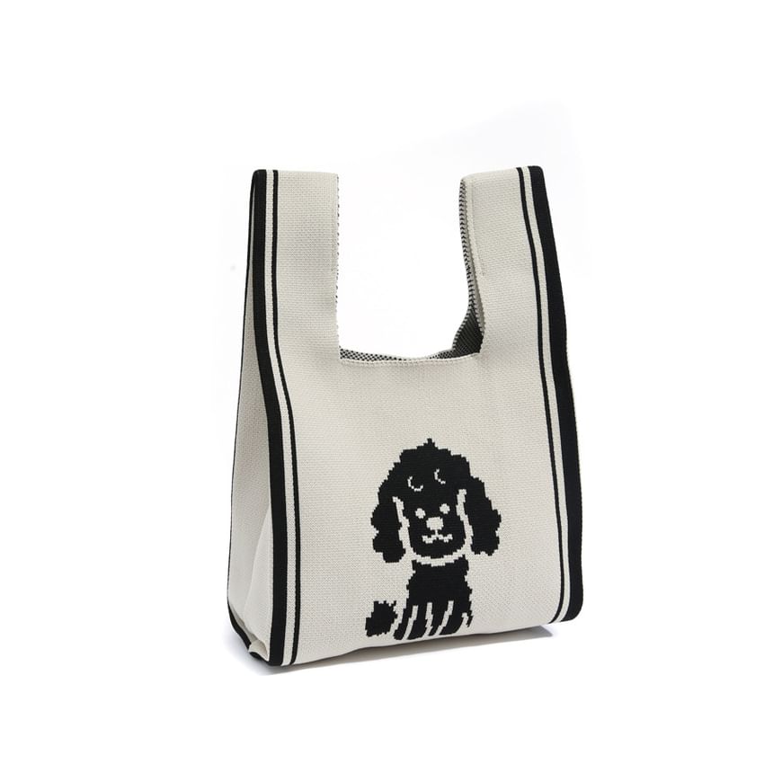 Tote Dog Bag Knit Jacquard