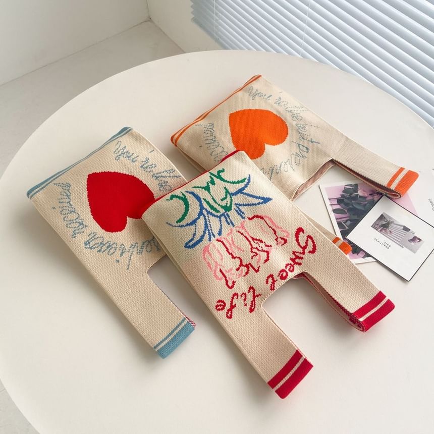 Patterned Bag Tote Knit