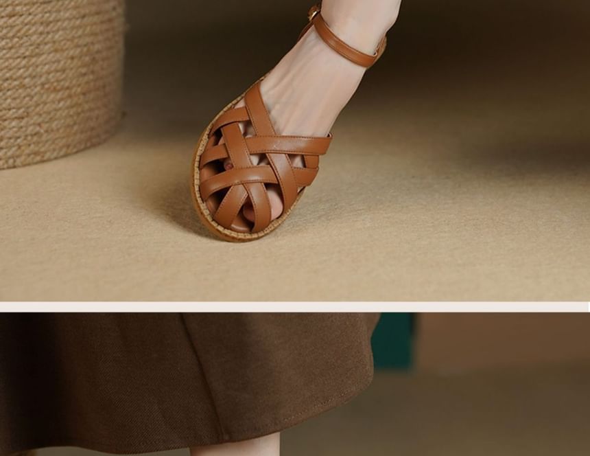 Cutout Sandals Heel Low