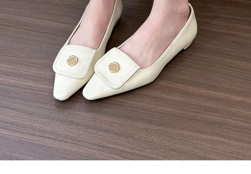 Loafers Flower Accent
