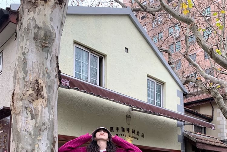 Plain Cardigan Button-Up Cable Knit