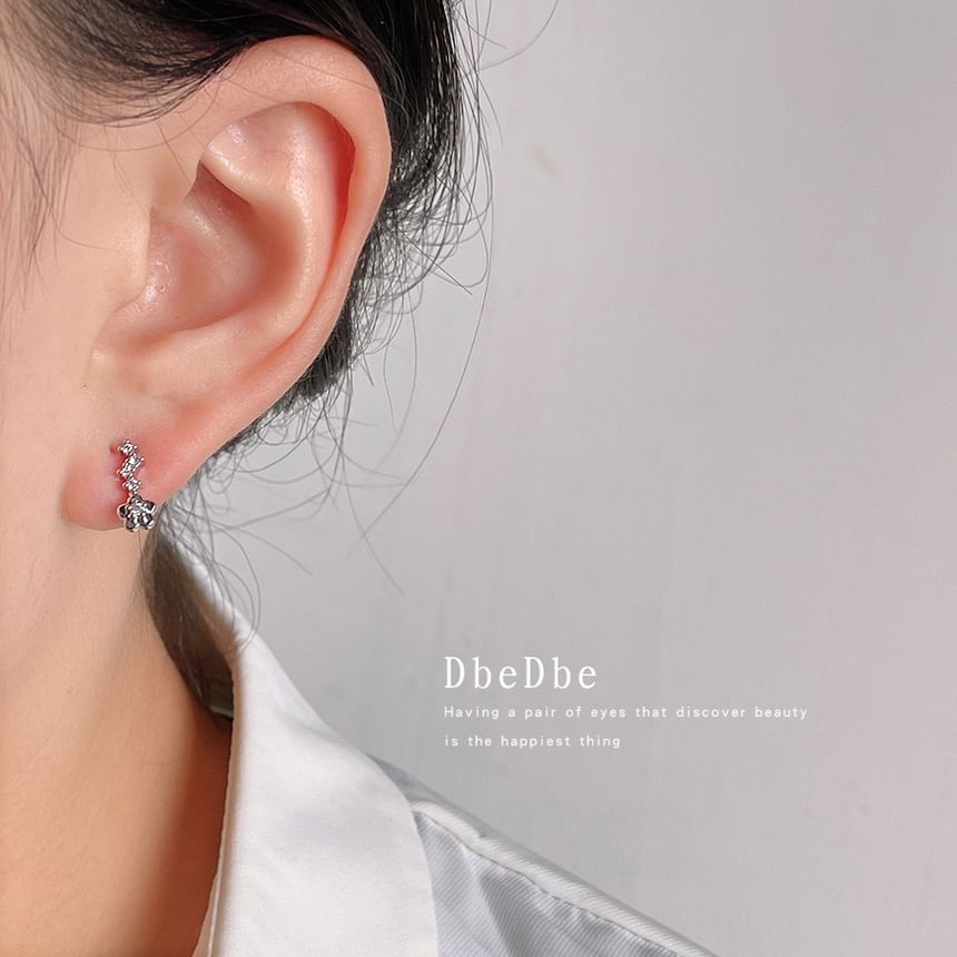 Cuff Floral Rhinestone Alloy Ear