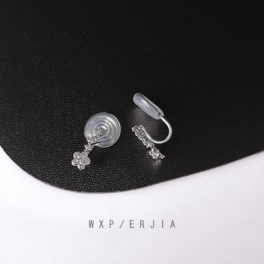 Cuff Floral Rhinestone Alloy Ear
