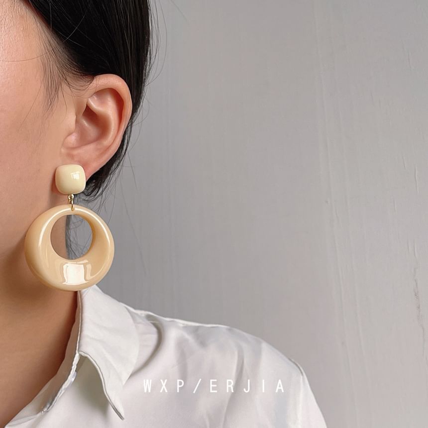 Hoop Resin Earring Drop