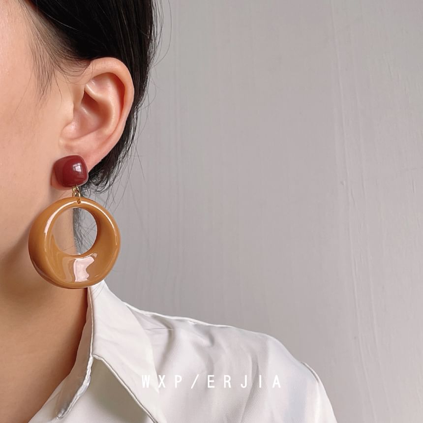 Hoop Resin Earring Drop