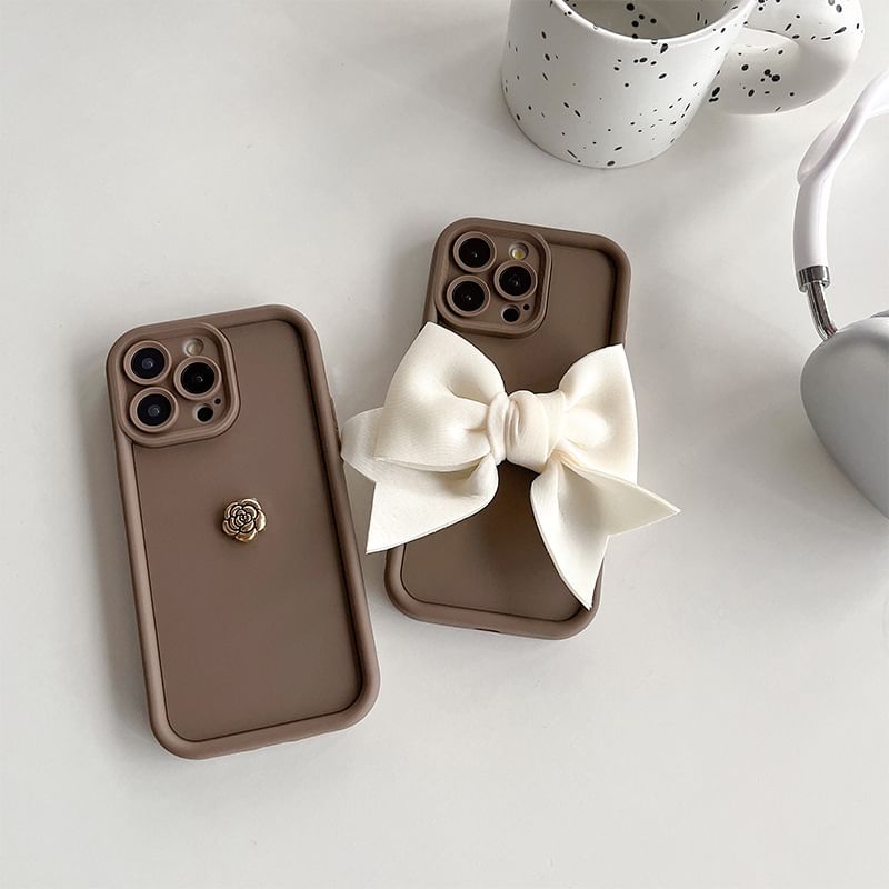 / Floral Case Phone Bow