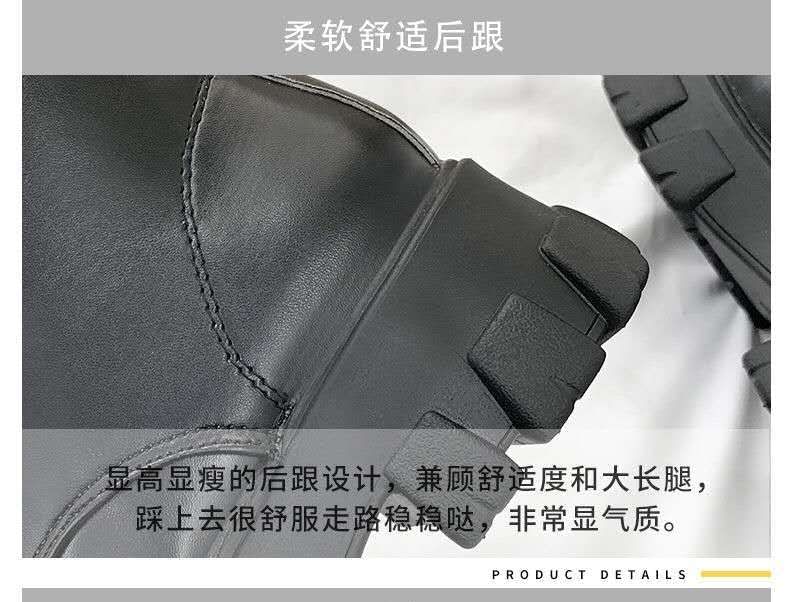 Heel Short Boots Lace-Up Platform Chunky