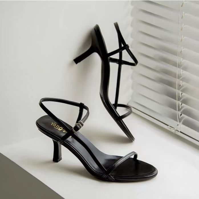 Heel Sandals Strap Ankle High